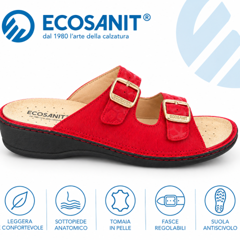 Ecosanit Venre Velcro Foam Flag/Peace Rosso 42